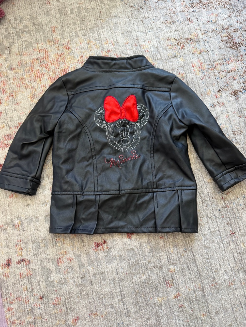 Disney Minnie Mouse Faux Leather Moto Jacket 12M